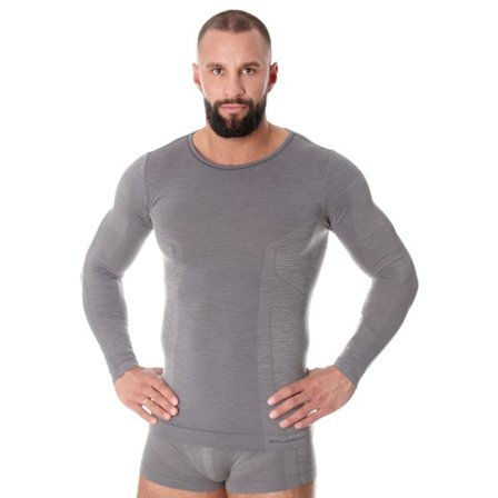Långärmad T-shirt för män BRUBECK COMFORT WOOL Termounderkläder MERINOULL