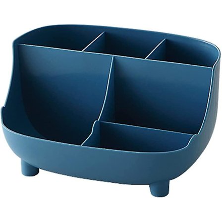 Skrivbordsförvaringslåda, 6-ruts skrivbordsförvaringslåda med underfack, mångsidig förvaring för skrivbord, kosmetikaförvaringslåda, mångsidig 