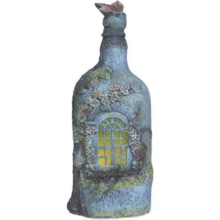 Lysende Kreativ Vin Flaske Lampe Harpiks Ornamenter Hjem Have Udendørs Græs Lysende Ornamenter Dekoration (5-e-0)