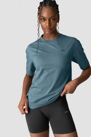 ICANIWILL - Everyday Cotton T-shirt Steel Blue - Dame - ICIW