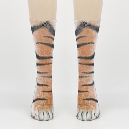 3D el inten tassunj lki sukat, aikuisille ja lapsille painetut sukat, leopardin kuvioiset el inten tyyliset sukat - Tiikeri (40CM) Tiger 40CM