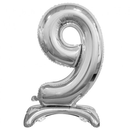 Seisova numeropallo hopea "0-9" Numero 9