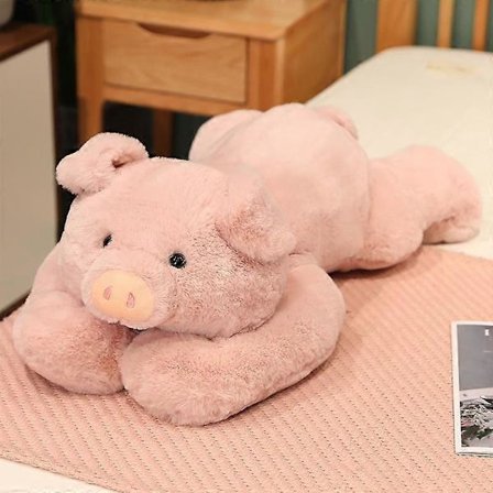 Painotettu Ahdistus Sika Pehmolelu Tyyny Söpö Vaaleanpunainen Sika Pehmoeläin Nukke Tytöille Lahja (FMY) 50CM