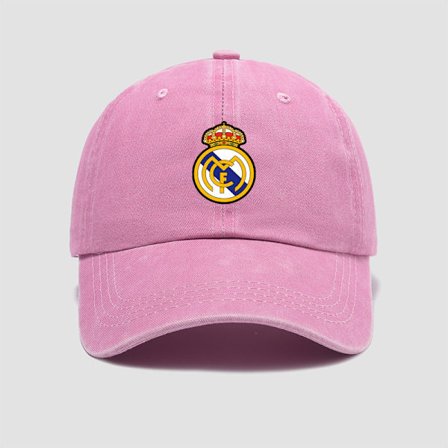 Real Madrid Champions League Club Sports Training Hat Baseball Cap For Men And Women Small Fresh Soft Cap Pink