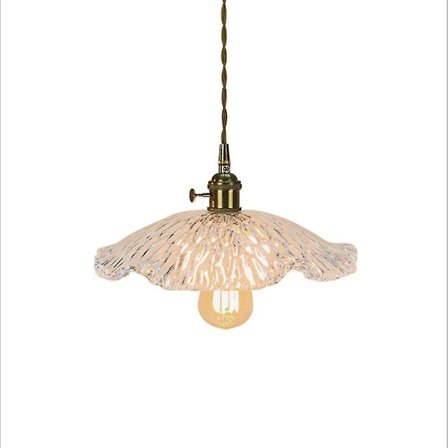 Retro Messing Glas Lysekrone Soveværelse Sengelampe Lotus Lampe