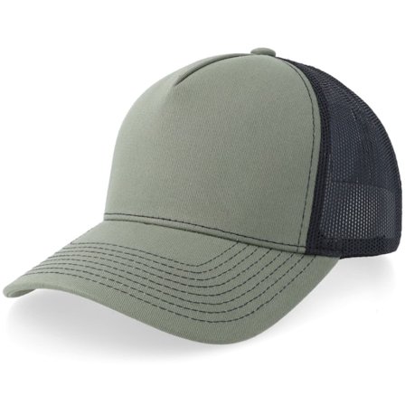 Equip - Grøn trucker Kasket - Blank Loden Green/Black A-frame Trucker @ Hatstore