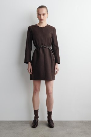 COS Frauen Glänzende Feine Wollsocken in Braun