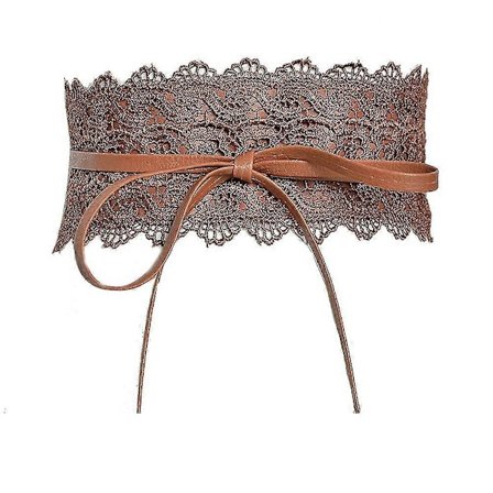 Mode Brett Spets Knytskärp Dam Midjeband Klänning Fest Midjebälte Skärp Dekor