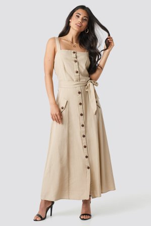 Sisters Point Bina Dress - Kleider - Beige - Large
