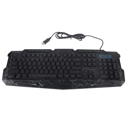 104 Tasters Kablet Gaming Tastatur A878 Engelsk Tre Farve Baggrundsbelysning til Win7 / 8 / Vista / XP / 2000