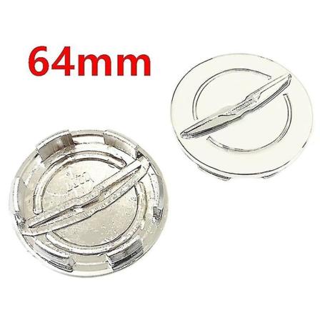 4 kpl hopeanv riset 54 mm 64 mm:n auton py r nnavan keskikupit Autovanteiden D-peite Chrysler-lis varusteisiin, 4 kpl 64 mm:n napahattu
