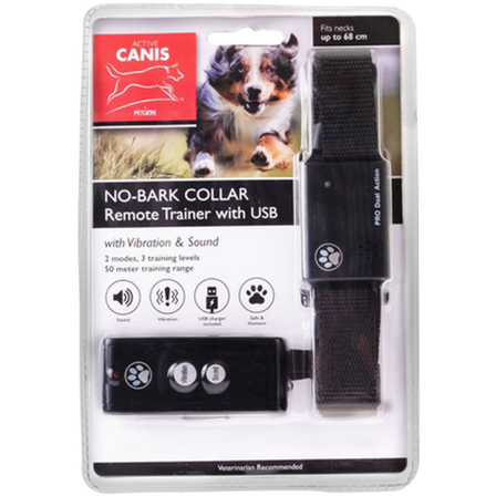 Active Canis - No Bark Collar Remote Trainer with USB Black One Size - Hund - Hundetrening & bruksspor - Anti-bjeff & bjeffehalsbånd - ZOO.no