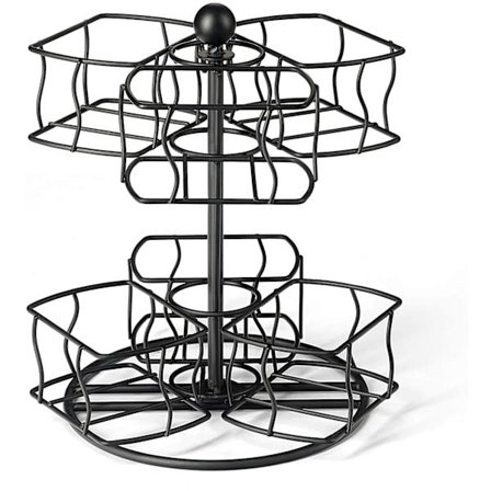 Tepåsarrangör, kaffepåse snurrande karusell med 6 fack