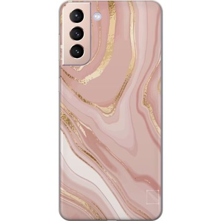Yhteensopiva Puhelinkuori Samsung Samsung Galaxy S21 Marmori Kulta