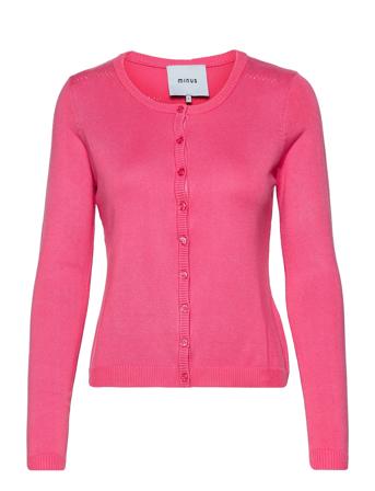 New Laura Cardigan Stickad Tröja Cardigan Rosa Minus