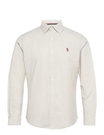 Calvert Flex Shirt Skjorte Uformell Grå U.S. Polo Assn.