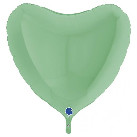 Hjerteballong Matt Pastellgrønn 91 cm