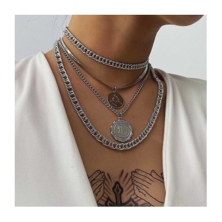 Guldmynt Halsband Helig Lager på Lager Orm Ben Halsband Lager Halsband Kedja Smycken