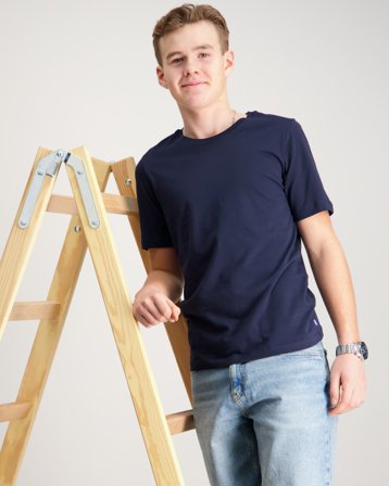 Jack & Jones JJEORGANIC BASIC TEE SS O-NECK Blau T-Shirts Jungen - Kids Brand Store