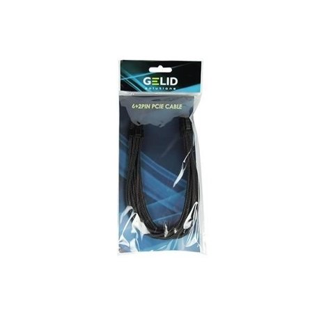 PCIe 6+2 pin förlängningskabel - GELID SOLUTIONS - Svart - 30 cm - Enkel ärmad - Strömförsörjning