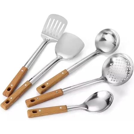 Bestikske Ske Suppeøse Rissigte med Langt Håndtag Suppeske Madlavningsske Røreske Køkkenredskaber