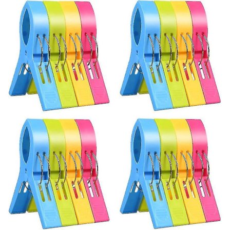 16 st stora klädnypor, handduksklipp, strandhandduksklipp, stort klädnypa, strandhandduksklipp, handdukar,