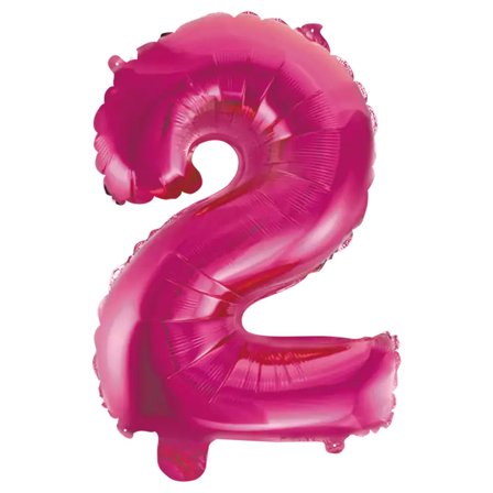 Folieballong tall 0-9 rosa 41 cm Tallet 2