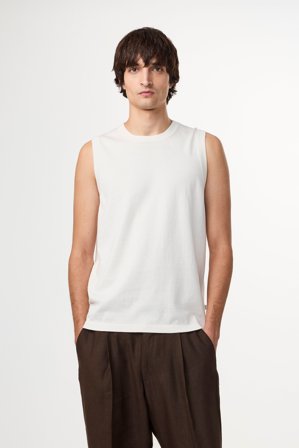 NN.07 Harry 6685 Tanktop Herre Hvid Økologisk Bomuldsblanding