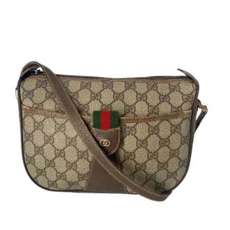 Gucci Vintage Pre-owned Coated canvas crossbody-tasker Brun, Dame Vintage Tasker, Størrelse: ONE Size