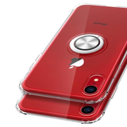 Iphone Xr Stöttåligt Skal Med Ringhållare Fresh Transparent