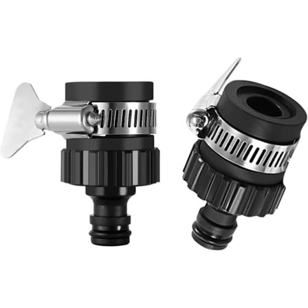 2 st 16mm Universal Krananslutningsadapter Blandare Kök Trädgårdsslang Kopplingsklämma