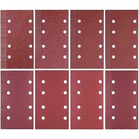 80 Slippapper för slipmaskin, 93 x 185 mm slippapper för slipning, mus-slippapper för Bosch multislipmaskin, 40/60/80/120/180/240/320/400 G