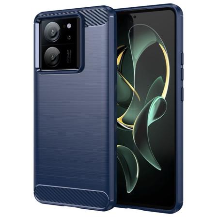 SKALO Xiaomi 13T/13T Pro Armor Carbon Iskunkest v TPU suojakuor Blue