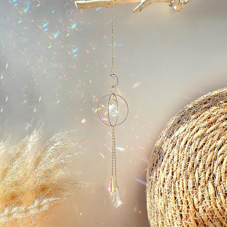 Solskärm Regnbågsfångare Glas Kristall Ljus Vindspel Prisma Solskärm