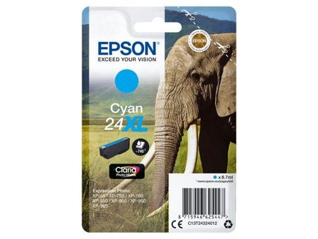 Epson 24XL - XL - cyan - original - blekkpatron