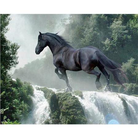 Full 5d Diy Diamond Painting Cross Stitch Vattenfall Landskap Hä Som På Bilden 1 30x40cm
