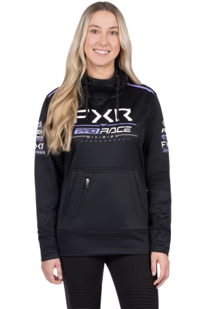 Sudadera con Capucha Mujer FXR Race Division Tech Negro/Amatista M