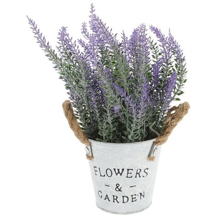 Kunstige potteblomster Kunstige planter Falsk potteplantedekor Plastblomster Bonsai for balkong uteplass - Lilla
