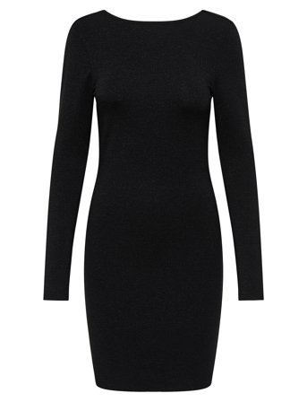 ONLY Onlroma L/S Round Back Dress Jrs - Black - XS