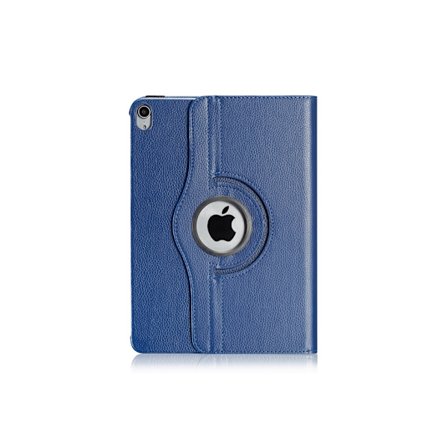 Stilrent fodral för iPad 2022 10.9" Mörkblå Litchi Textur Roterande Skinn