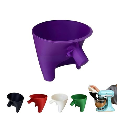 Mjöltratt för mixer 5 Qt, Anti-stänktillbehör för Tilt-Head Stand Mixer 4.5 & 5 Quart (KSM150), Diskmaskinsäker Bakverktyg utan kladd (Lila)
