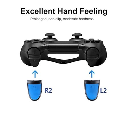 L2 R2 Controller Extenders Knapper Udvidelse Trigger Soft Touch Udvidede Greb Til Ps4 (blå)