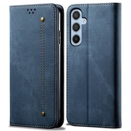 SKALO Samsung A35 5G Jeans Flip Cover - Blå