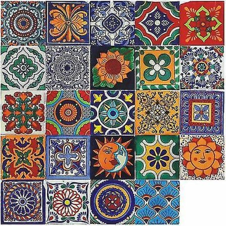 Selvklæbende fliser til badeværelser og køkkener, selvklæbende dekorative flisemosaik til 24 vægklistermærker (15x15 cm).