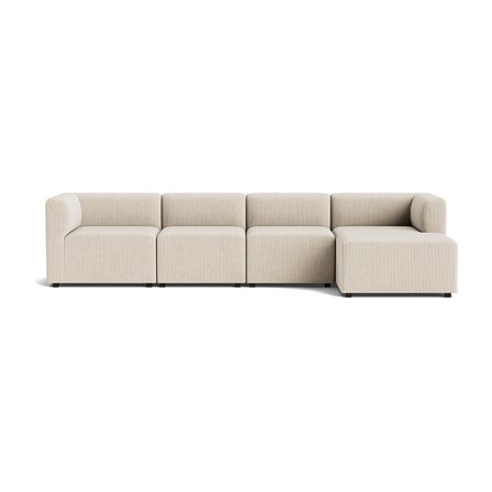 Roma XL chaiselong sofa, højrevendt, Poso Beige - Komfortabel hjørnesofa med slidstærkt betræk - 290x120x65cm - Sofa, chaiselong