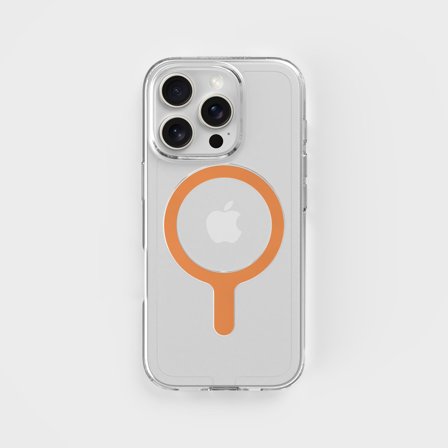 Dark Peach - Abnehmbarer MagSafe-Ring & Klares Handyhüllen-Bundle, iPhone 16 Pro Max