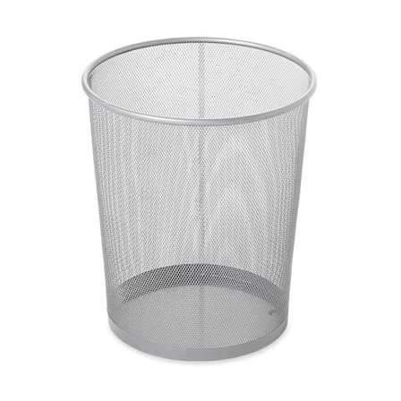 Rubbermaid Commercial Products Concept Collection Mesh Metal Papperskorg, 5-Gallon, Passar Under Skrivbord, Silver, Soptunna för Skola/Kontor/Hem/