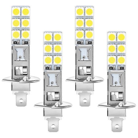4 stk. H1 6000K Super Hvide 80W LED Forlygtepærer Kit Tågelygter h1 led forlygtepære_Kvalitetsgaver