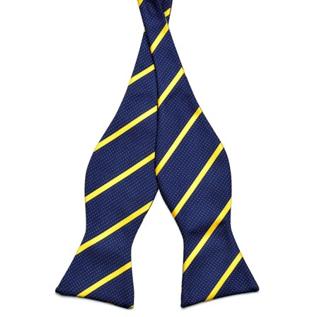 Navy & Yellow Self-Tie Bow Tie for Men - Self-tie bow ties