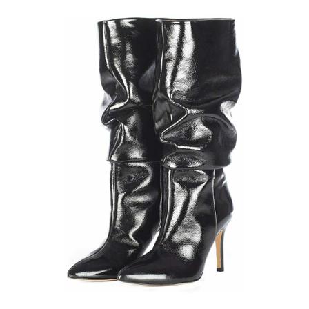 Toral Patent Leather Slouchy Støvler Sort, Dame, Størrelse: 37 EU